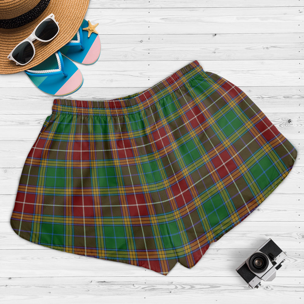 Baxter Tartan Womens Shorts with Family Crest - Tartanvibesclothing