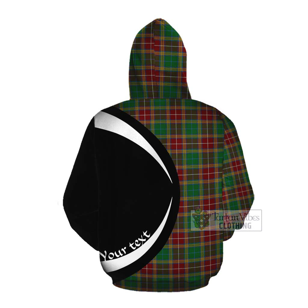 Tartan Vibes Clothing Baxter Tartan Cotton Hoodie with Family Crest Circle Style