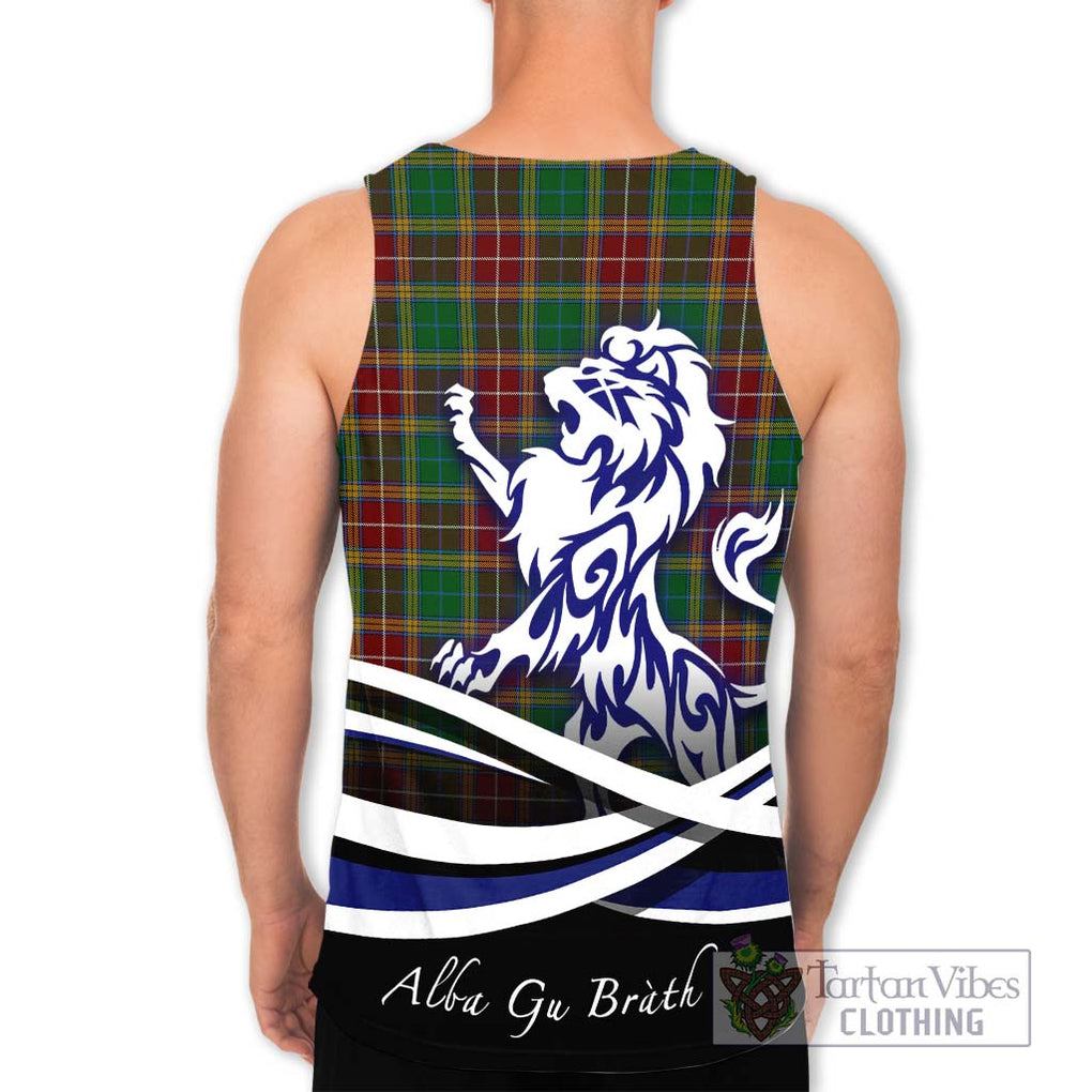 Baxter Tartan Men's Tank Top with Alba Gu Brath Regal Lion Emblem - Tartanvibesclothing Shop