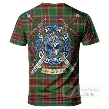 Baxter Tartan T-Shirt with Family Crest Celtic Skull Style