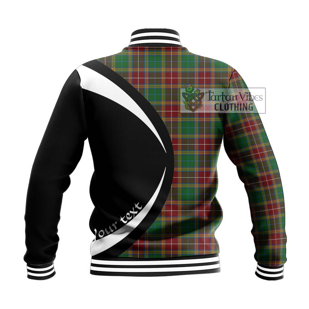 Baxter Tartan Baseball Jacket with Family Crest Circle Style - Tartan Vibes Clothing