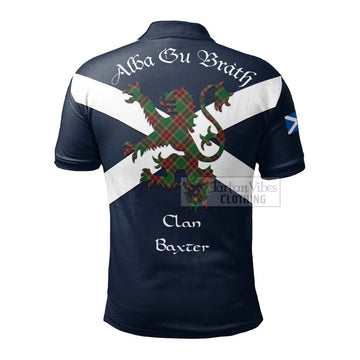 Baxter Tartan Lion Rampant Polo Shirt Proudly Display Your Heritage with Alba Gu Brath and Clan Name