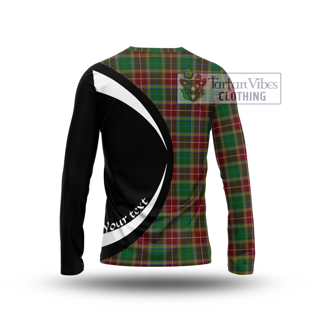 Baxter Tartan Long Sleeve T-Shirt with Family Crest Circle Style - Tartan Vibes Clothing