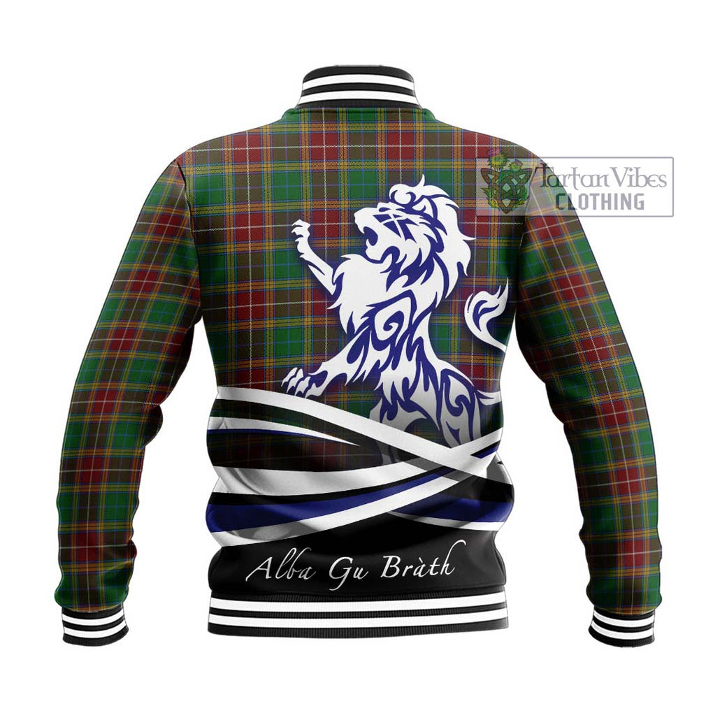 Baxter Tartan Baseball Jacket with Alba Gu Brath Regal Lion Emblem - Tartanvibesclothing Shop