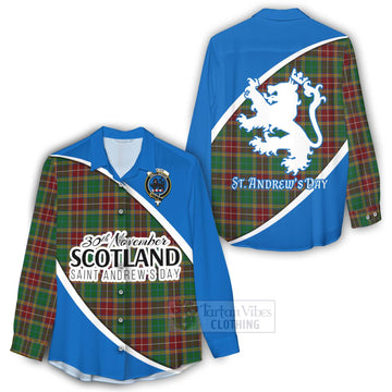 Baxter Family Crest Tartan Women's Casual Shirt Celebrate Saint Andrew's Day in Style