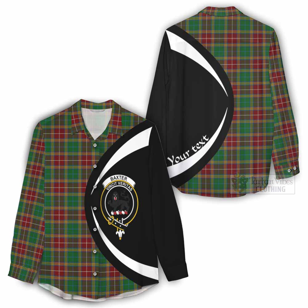 Tartan Vibes Clothing Baxter Tartan Women's Casual Shirt with Family Crest Circle Style