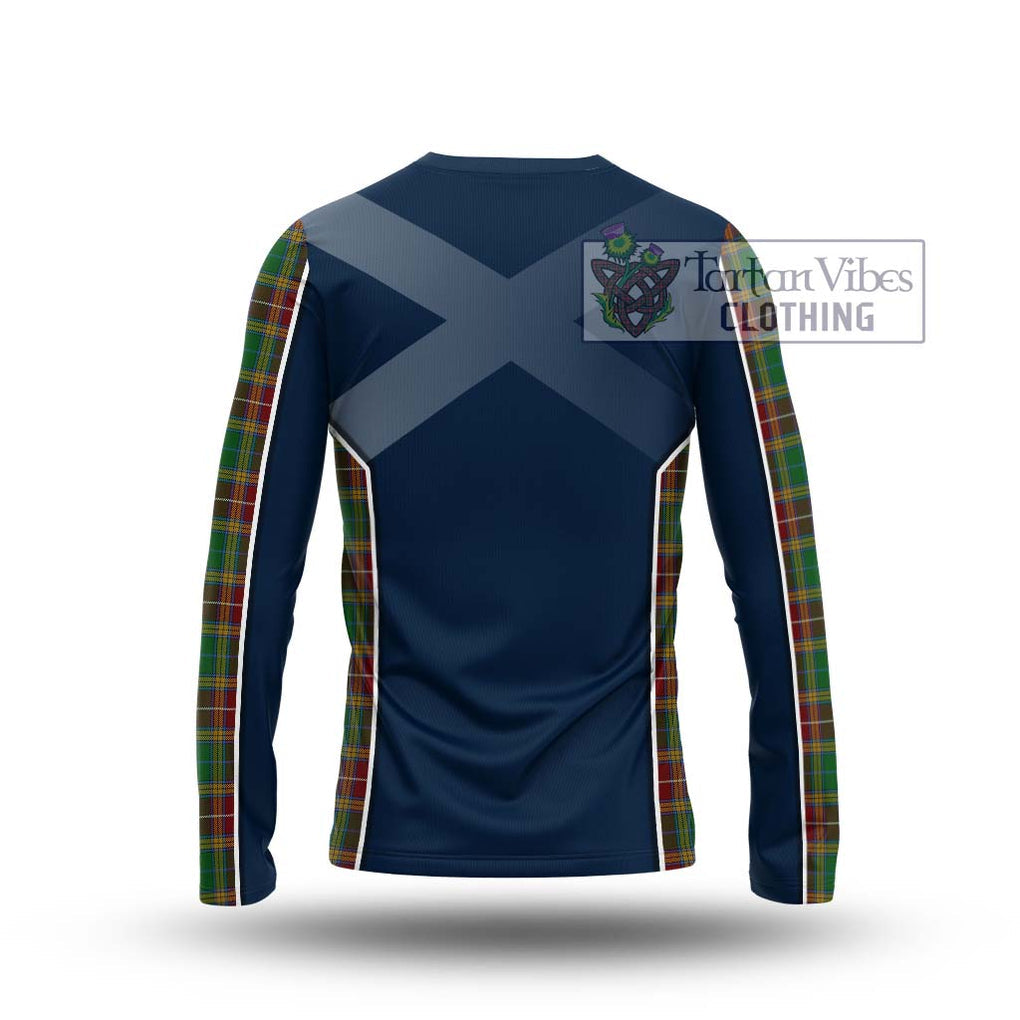 Baxter Tartan Long Sleeve T-Shirt with Family Crest and Lion Rampant Vibes Sport Style - Tartan Vibes Clothing