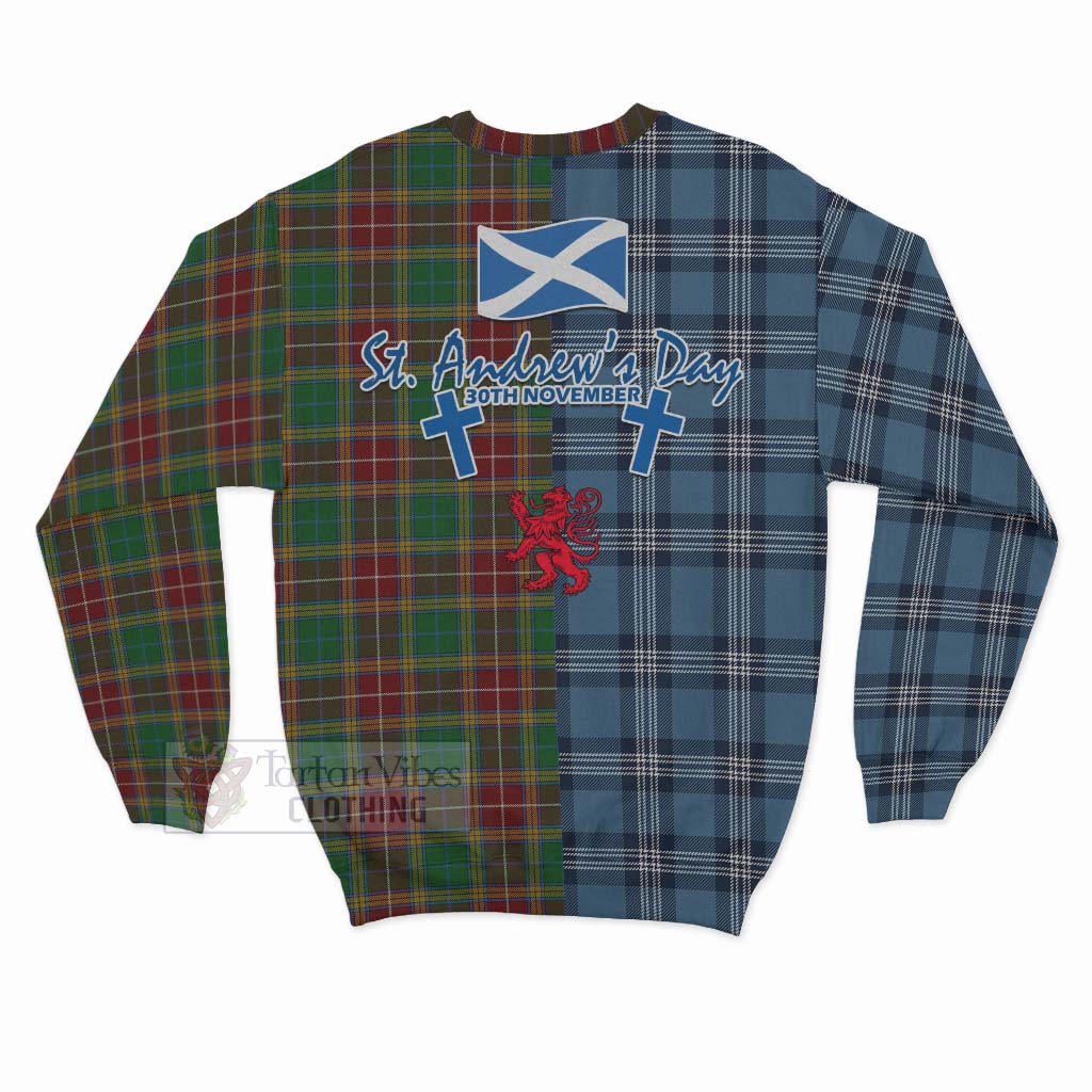 Tartan Vibes Clothing Baxter Tartan Sweatshirt Happy St. Andrew's Day Half Tartan Style