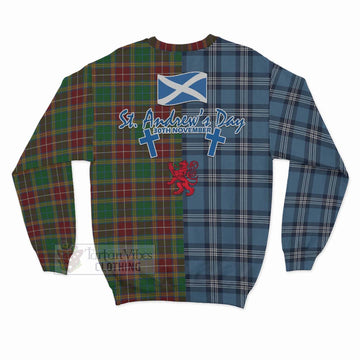 Baxter Tartan Sweatshirt Happy St. Andrew's Day Half Tartan Style