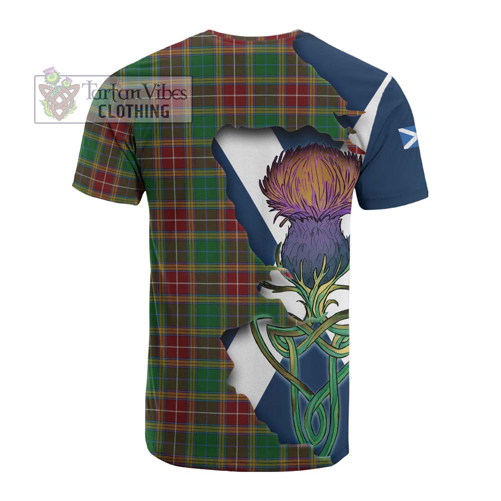 Baxter Tartan Family Crest Cotton T-shirt Scottish Thistle Celtic Inspired - Tartan Vibes Clothing