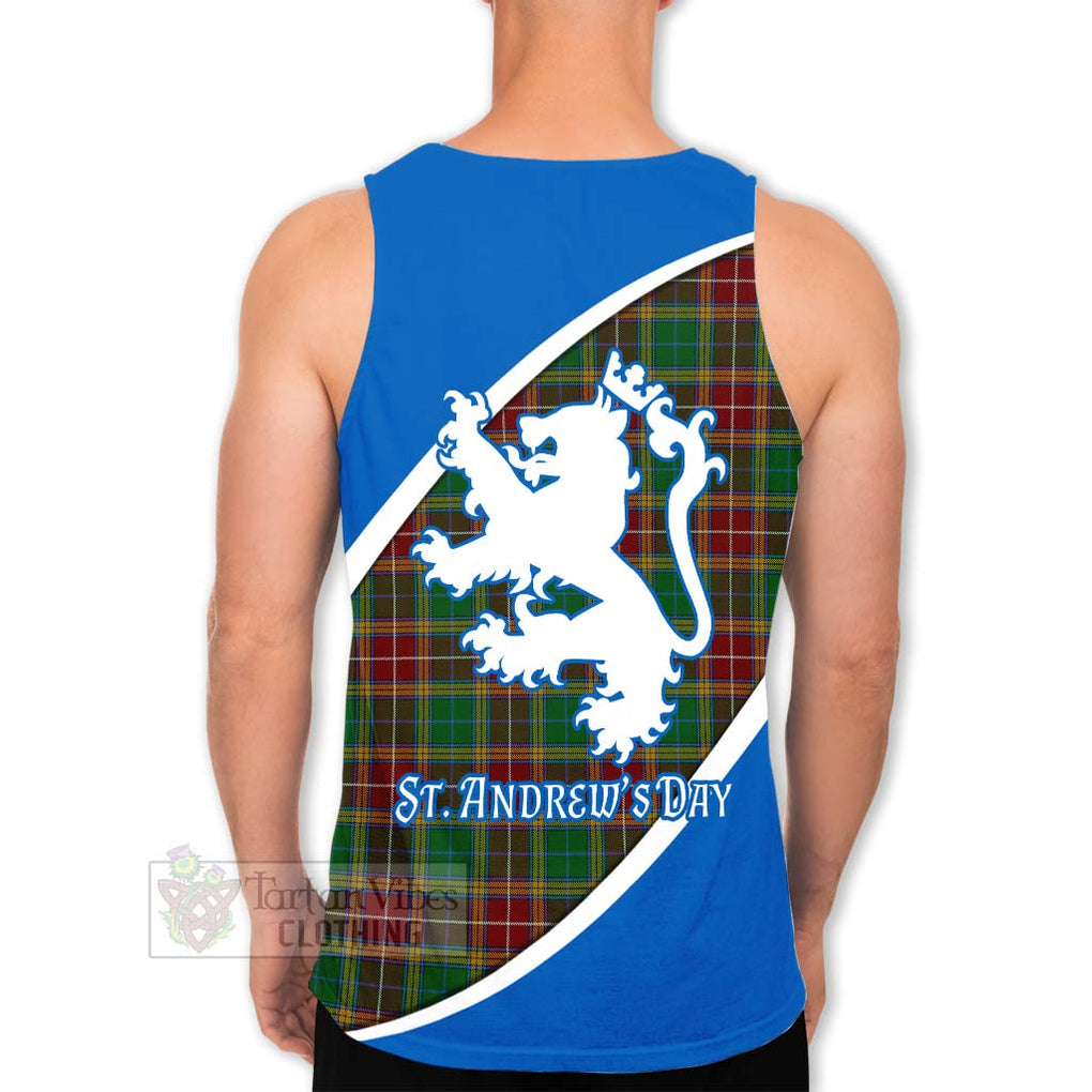 Tartan Vibes Clothing Baxter Family Crest Tartan Men's Tank Top Celebrate Saint Andrew's Day in Style