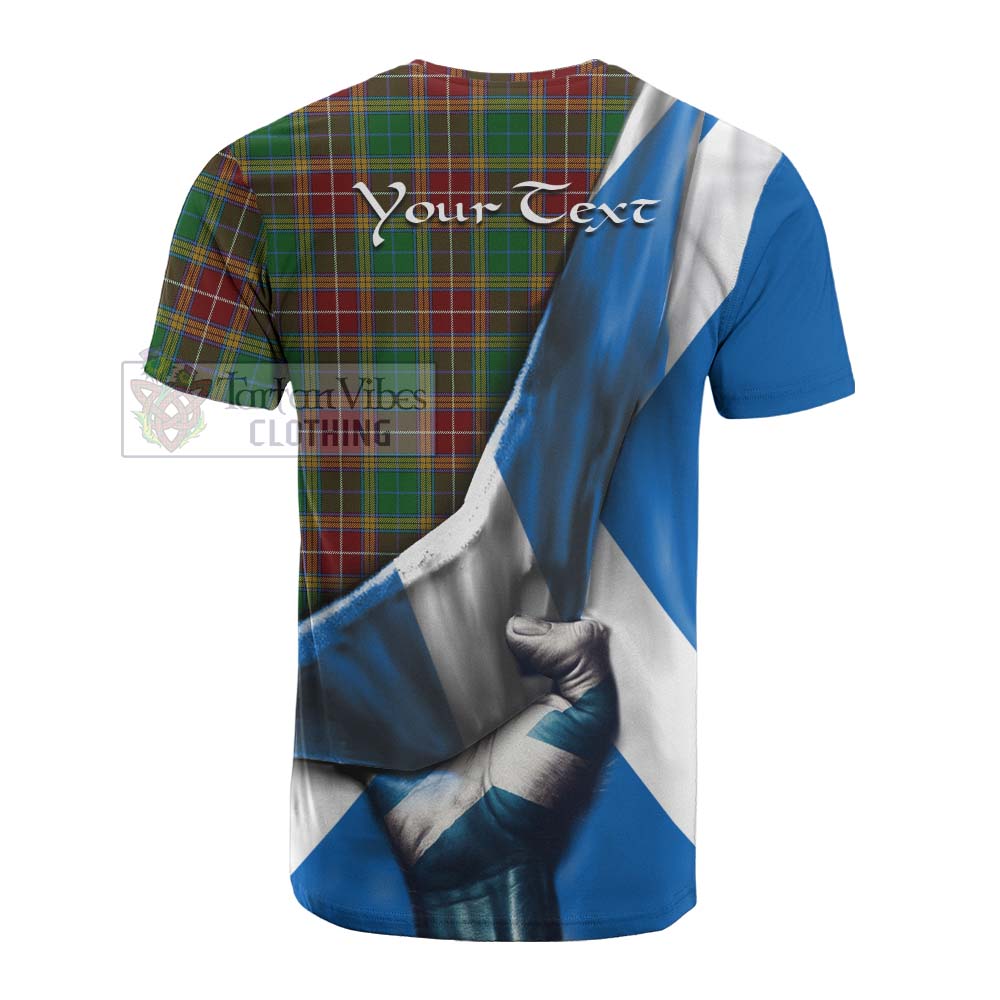 Tartan Vibes Clothing Baxter Tartan Cotton T-shirt with Family Crest Scotland Patriotic Style