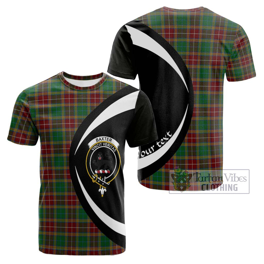 Tartan Vibes Clothing Baxter Tartan Cotton T-shirt with Family Crest Circle Style