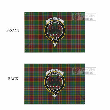 Baxter Tartan House Flag with Family Crest