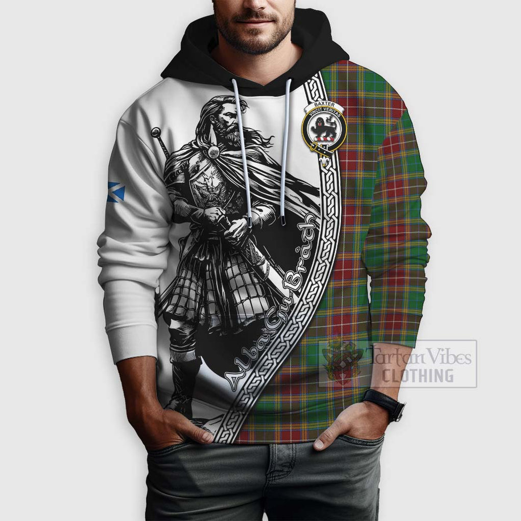 Tartan Vibes Clothing Baxter Tartan Clan Crest Hoodie with Highlander Warrior Celtic Style