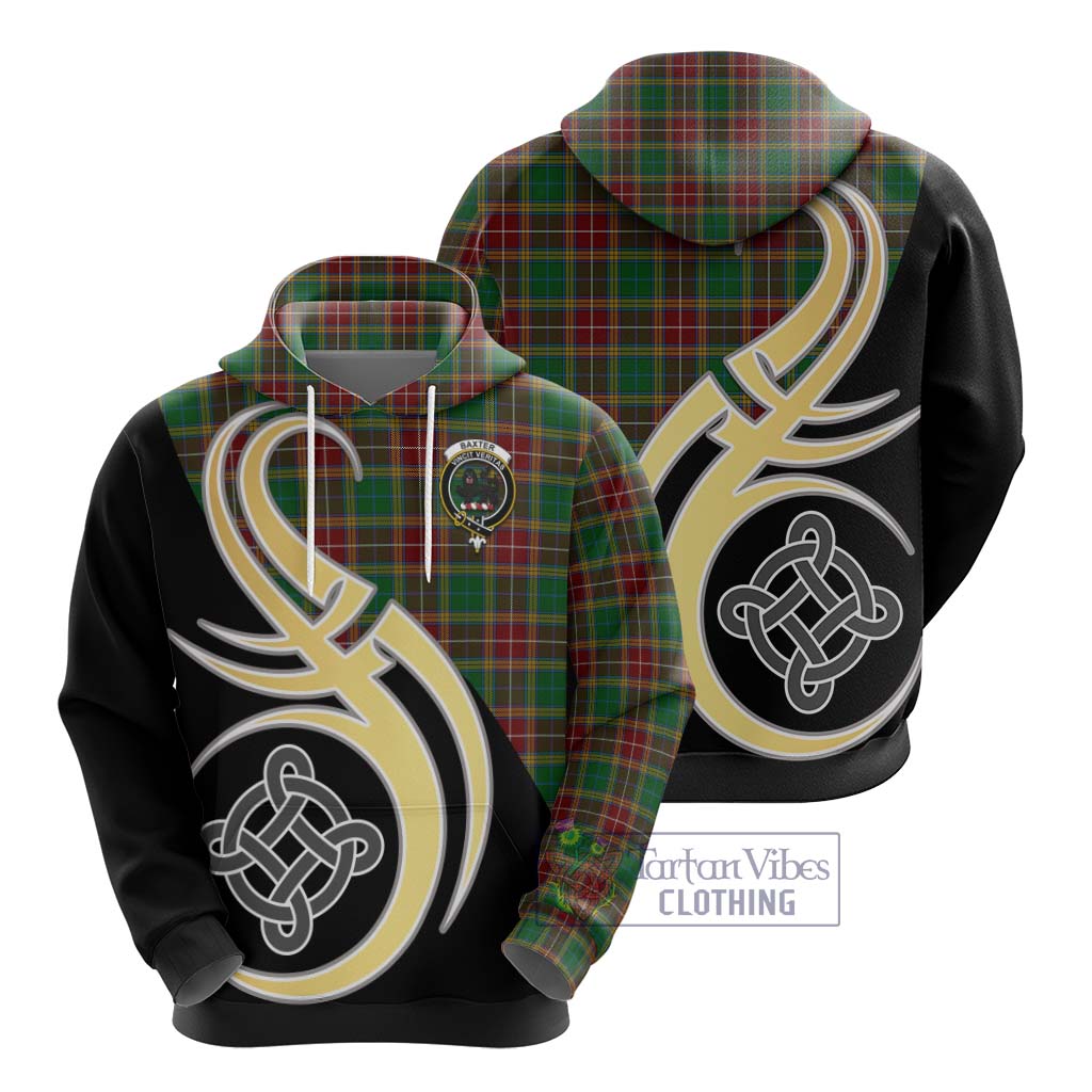 Baxter Tartan Hoodie with Family Crest and Celtic Symbol Style - Tartan Vibes Clothing