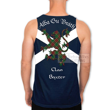 Baxter Tartan Lion Rampant Men's Tank Top  Proudly Display Your Heritage with Alba Gu Brath and Clan Name