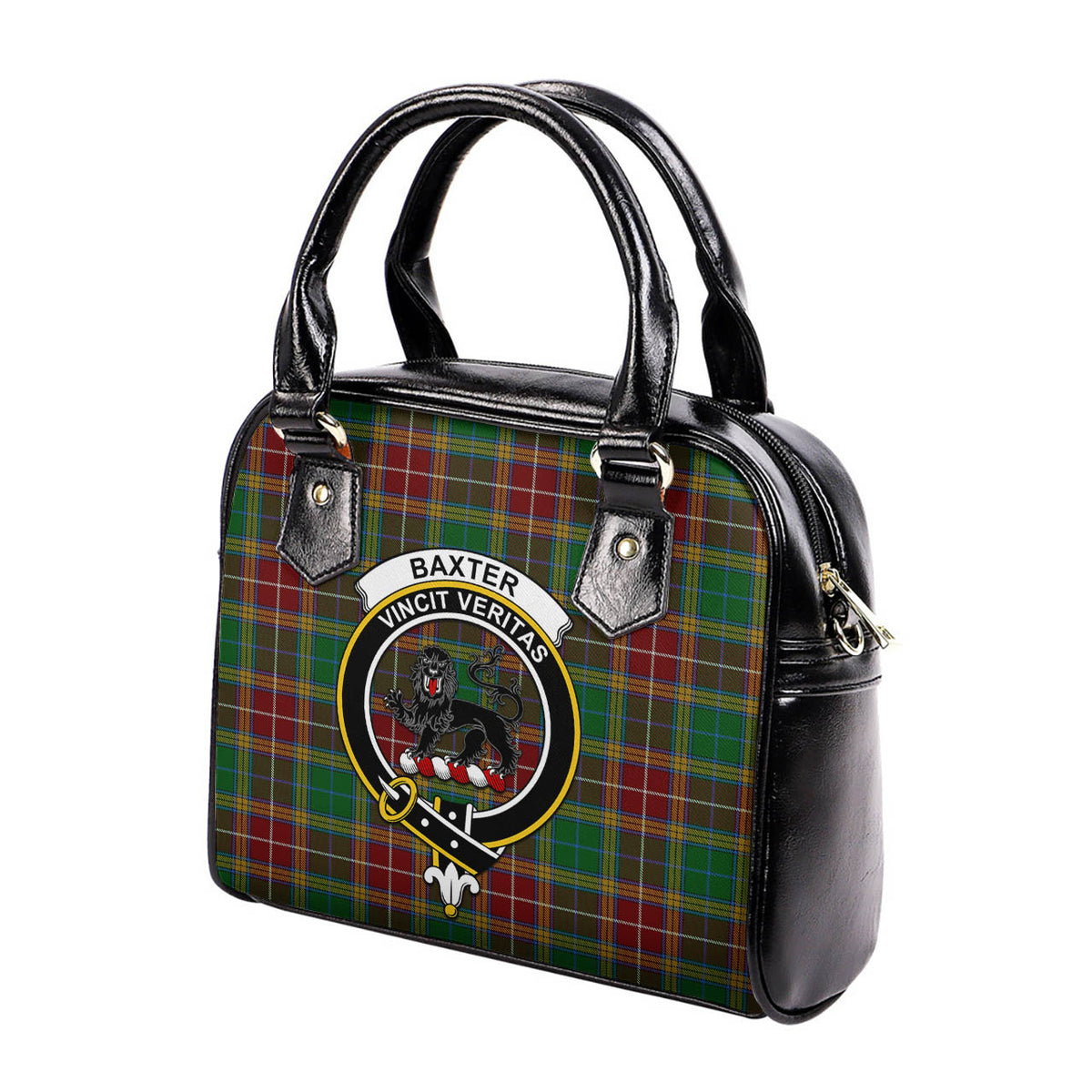 Baxter Tartan Shoulder Handbags with Family Crest - Tartan Vibes Clothing
