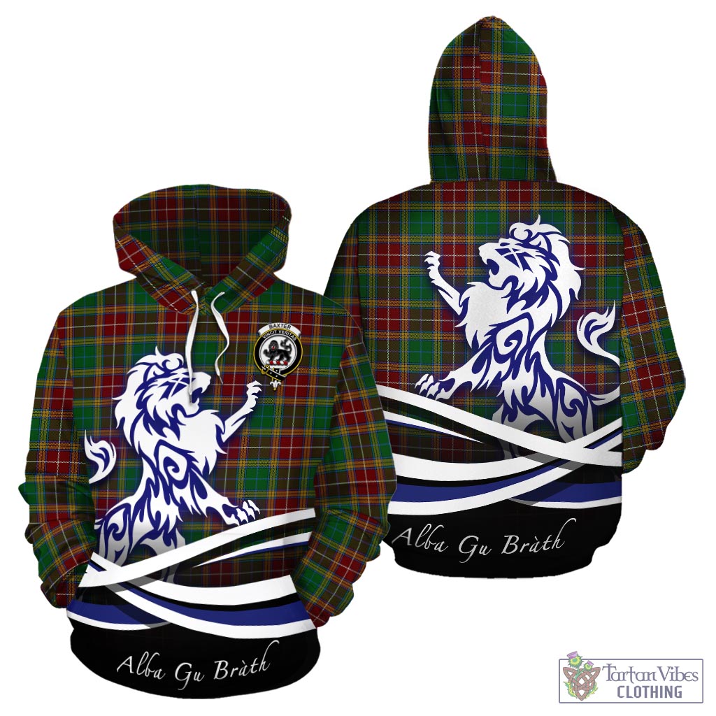 Baxter Tartan Hoodie with Alba Gu Brath Regal Lion Emblem - Tartan Vibes Clothing