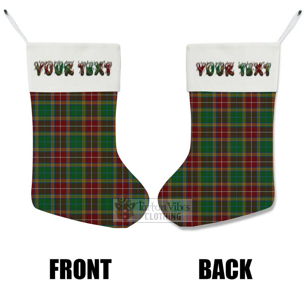 Tartan Vibes Clothing Baxter Tartan Christmas Stocking with Personalized Text