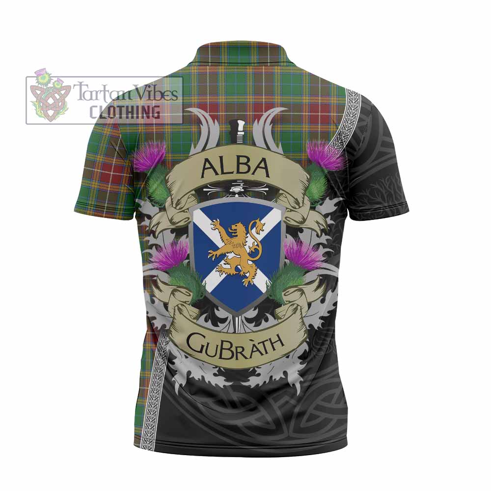 Baxter Tartan Family Crest Zipper Polo Shirt Lion Rampant Royal Thistle Shield Celtic Inspired - Tartan Vibes Clothing