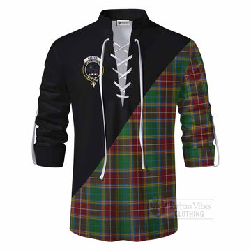 Baxter Tartan Ghillie Kilt Shirt with Family Crest and Military Logo Style