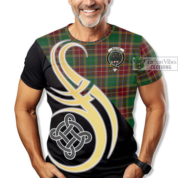 Baxter Tartan T-Shirt with Family Crest and Celtic Symbol Style