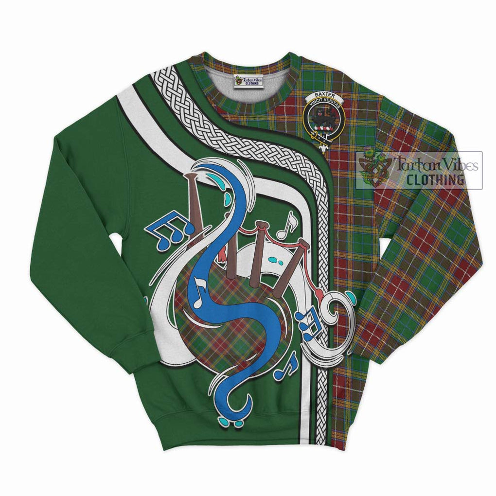 Baxter Tartan Sweatshirt with Epic Bagpipe Style - Tartanvibesclothing Shop