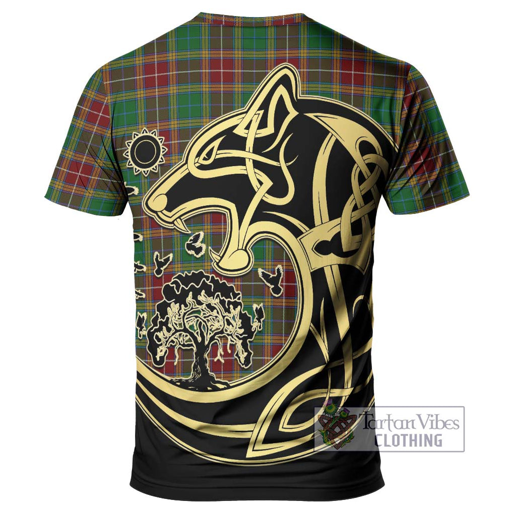 Baxter Tartan T-Shirt with Family Crest Celtic Wolf Style - Tartan Vibes Clothing