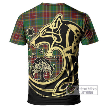 Baxter Tartan T-Shirt with Family Crest Celtic Wolf Style