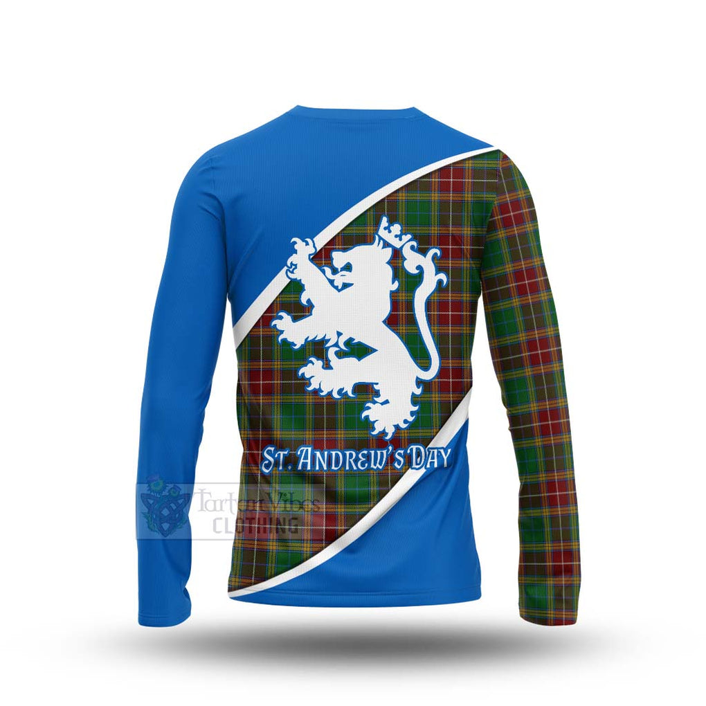 Tartan Vibes Clothing Baxter Family Crest Tartan Long Sleeve T-Shirt Celebrate Saint Andrew's Day in Style