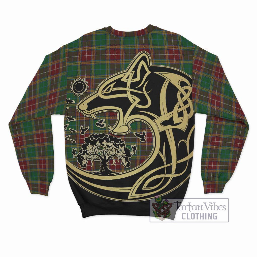 Baxter Tartan Sweatshirt with Family Crest Celtic Wolf Style - Tartan Vibes Clothing