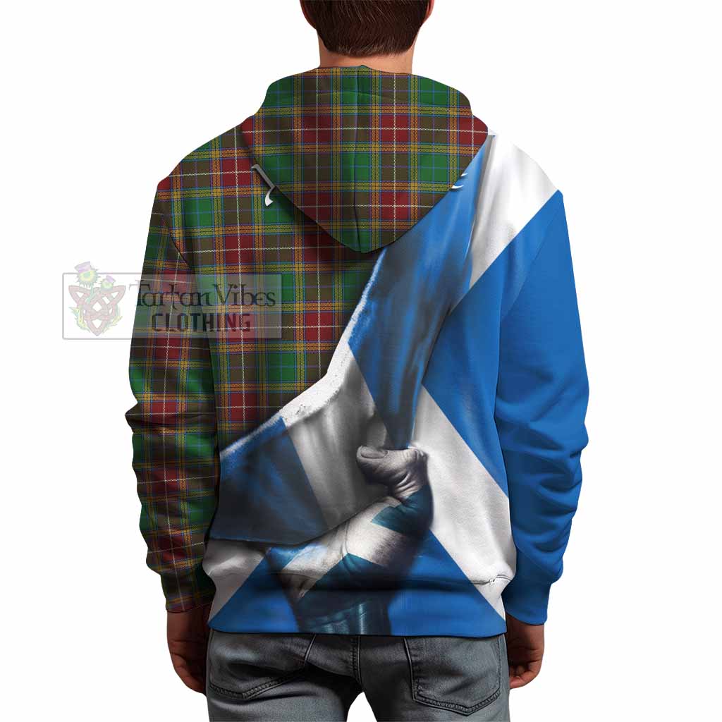 Tartan Vibes Clothing Baxter Tartan Hoodie with Family Crest Scotland Patriotic Style