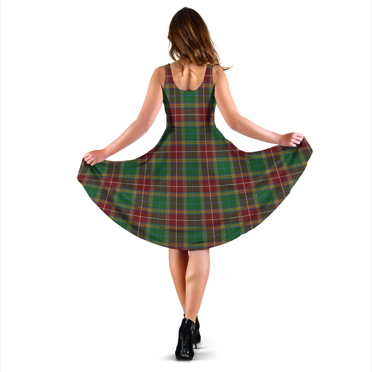 Baxter Tartan Sleeveless Midi Womens Dress - Tartanvibesclothing