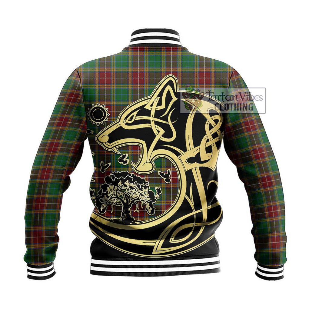 Baxter Tartan Baseball Jacket with Family Crest Celtic Wolf Style - Tartan Vibes Clothing