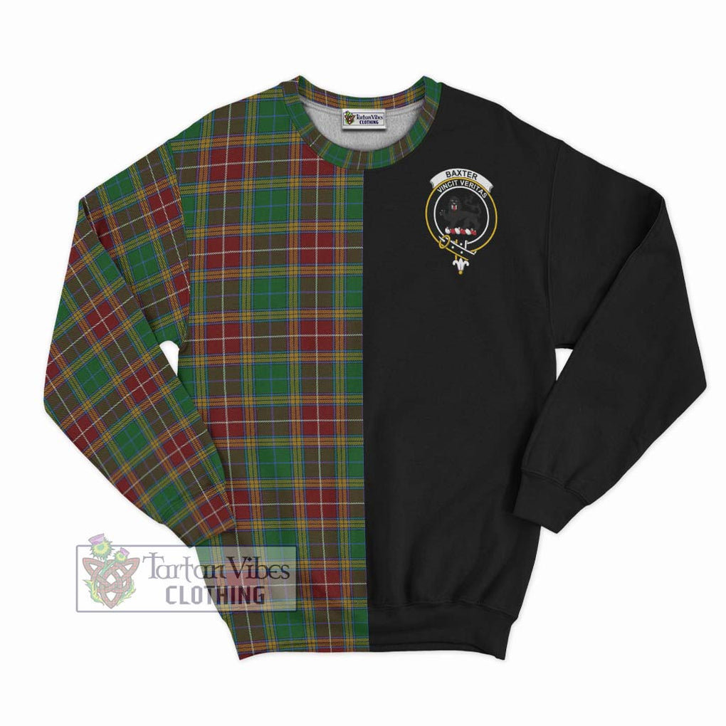 Baxter Tartan Sweatshirt with Family Crest and Half Of Me Style - Tartanvibesclothing Shop