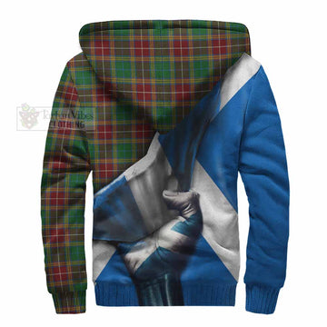 Baxter Tartan Sherpa Hoodie with Family Crest Scotland Patriotic Style