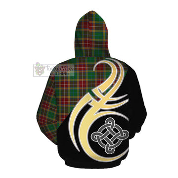 Baxter Tartan Cotton Hoodie with Family Crest and Celtic Symbol Style