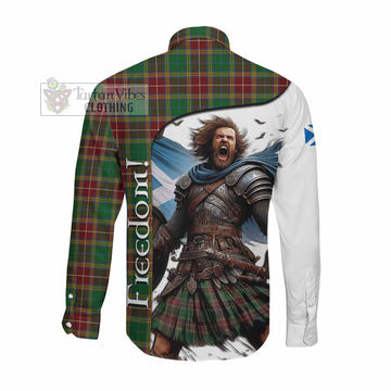 Baxter Crest Tartan Long Sleeve Button Shirt Inspired by the Freedom of Scottish Warrior