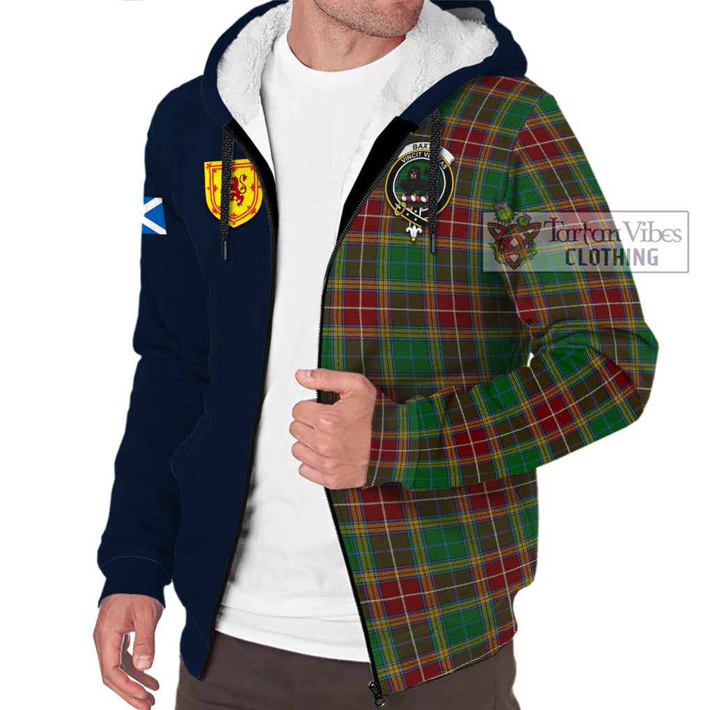 Tartan Vibes Clothing Baxter Tartan Sherpa Hoodie with Scottish Lion Royal Arm Half Style