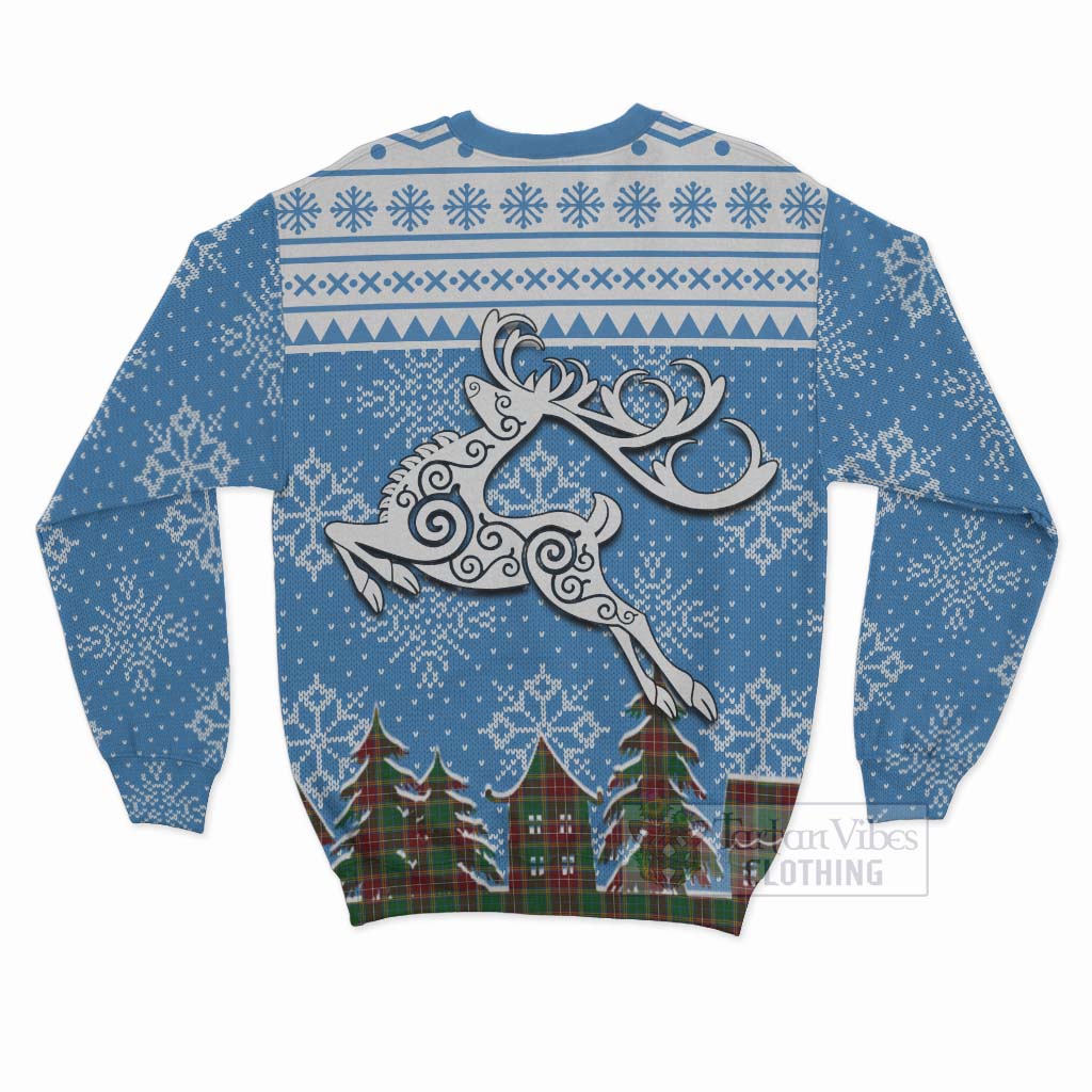 Tartan Vibes Clothing Baxter Clan Christmas Sweatshirt Celtic Reindeer Style