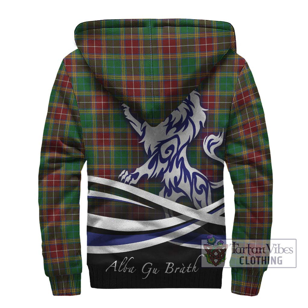 Baxter Tartan Sherpa Hoodie with Alba Gu Brath Regal Lion Emblem - Tartanvibesclothing Shop