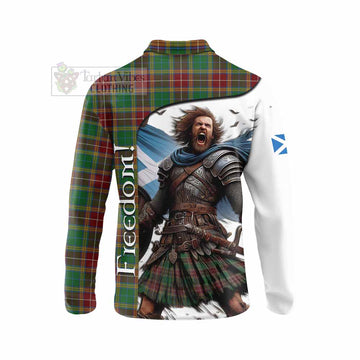 Baxter Crest Tartan Long Sleeve Polo Shirt Inspired by the Freedom of Scottish Warrior