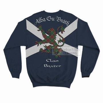 Baxter Tartan Lion Rampant Sweatshirt  Proudly Display Your Heritage with Alba Gu Brath and Clan Name