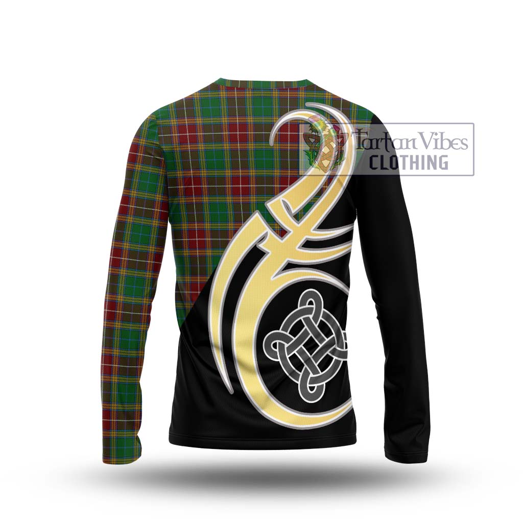 Baxter Tartan Long Sleeve T-Shirt with Family Crest and Celtic Symbol Style - Tartan Vibes Clothing