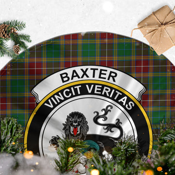 Baxter Tartan Christmas Tree Skirt with Family Crest