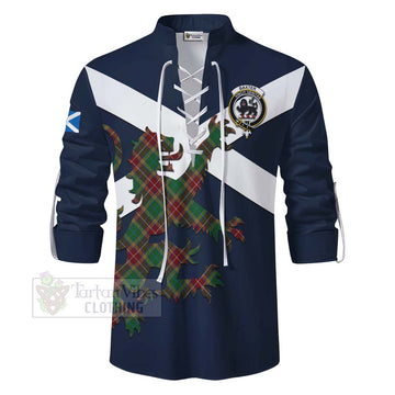 Baxter Tartan Lion Rampant Ghillie Kilt Shirt Proudly Display Your Heritage with Alba Gu Brath and Clan Name