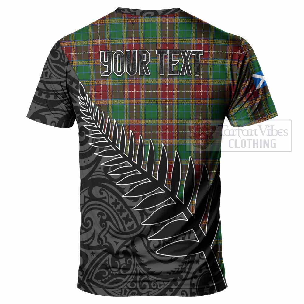 Tartan Vibes Clothing Baxter Crest Tartan T-Shirt with New Zealand Silver Fern Half Style