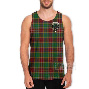 Baxter Tartan Men's Tank Top with Family Crest Celtic Skull Style