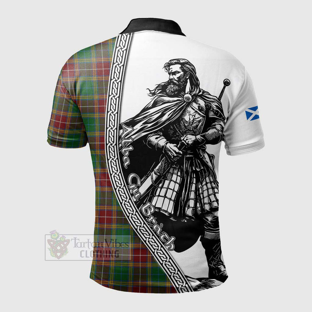 Baxter Tartan Clan Crest Polo Shirt with Highlander Warrior Celtic Style - Tartan Vibes Clothing